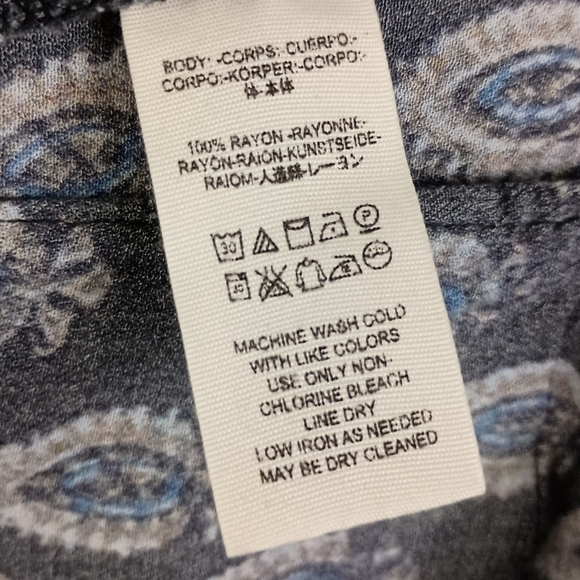 Free People Magdalene Printed Pant in Navy Combo Size 0 - Picture 5 of 5